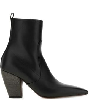 Brunello Cucinelli Stiefeletten Mit Spitzer Kappe Und Monili-Verzierung - Schwarz