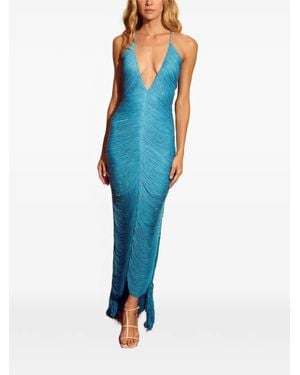 Bless Mare V-Neck Maxi Dress - Blue