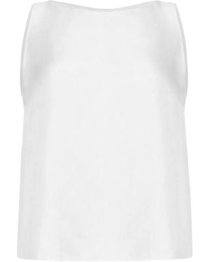 Adam Lippes Annie Pleated Silk Top - White