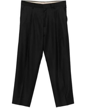 Costumein Pleated Straight-Leg Trousers - Black