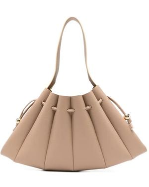 THEMOIRÈ Calipso Gathered Shoulder Bag - Natural