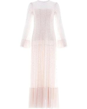 Needle & Thread Cascade Sequin-Embellishment Midi Dress - Pink