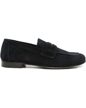 F.LLI RENNELLA Suede Penny Loafers - Black