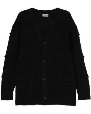 Yohji Yamamoto Cardigan Mit V-Ausschnitt - Schwarz