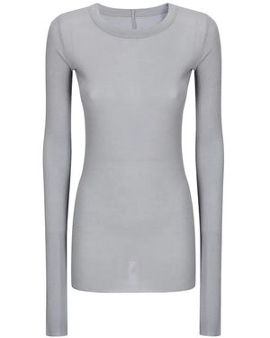 Rick Owens Rib Ls T Long-Sleeve T-Shirt - Grey