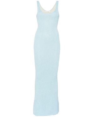 Asta Resort Vestido Largo Ana Con Lentejuelas - Azul