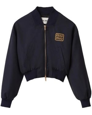 Miu Miu Bomber Cropped - Blu