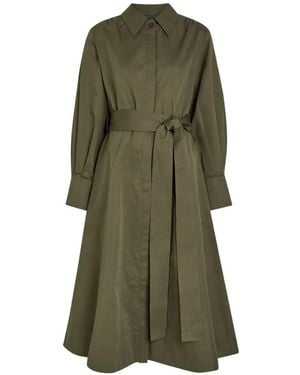 JOSEPH Vestido Camisero Ziane Con Cinturón - Verde