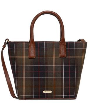 Barbour Birch Tartan-Pattern Tote Bag - Black