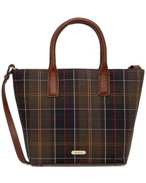 Barbour Birch Tartan-Pattern Tote Bag - Black