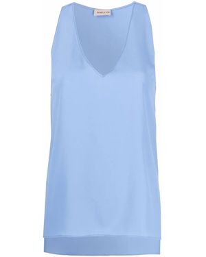 Blanca Vita Vネック トップ - ブルー