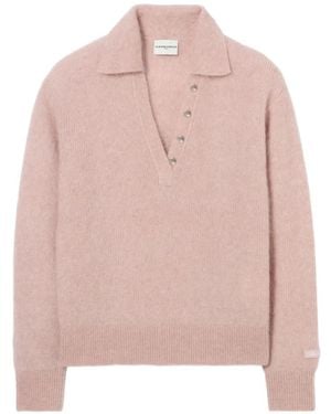 Claudie Pierlot Relaxed Fluffy Knit Jumper - Pink