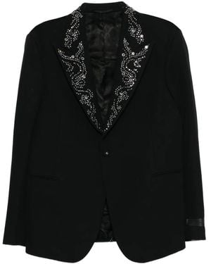 Versace Grain De Poudre Evening Blazer - Black