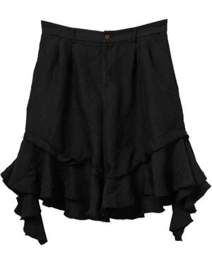 Comme des Garçons Ruffled Shorts - Black
