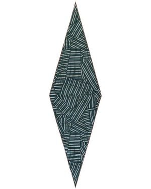 ZEGNA Stripe-Print Diamond-Shaped Scarf - Green