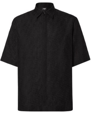 Fendi Ff Jacquard Shirt - Black
