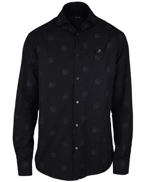 Philipp Plein Chemise À Motif Tête De Mort - Bleu