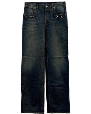 Gucci Vaqueros Con Detalle Horsebit - Azul