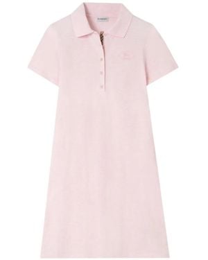 Burberry Robe-Polo En Coton - Pink