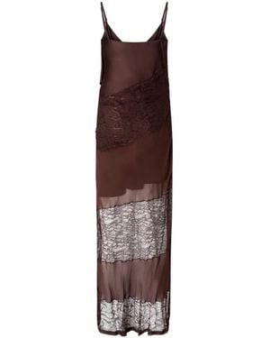 Pinko スパンコール マキシドレス - パープル