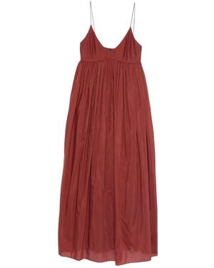 Matteau Voluminous Bralette Midi Dress - Red