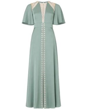 Temperley London Wildlife Maxi Dress - Green