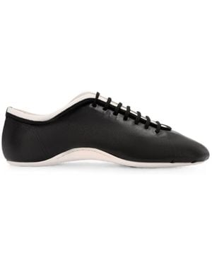 Dries Van Noten Leather Ballerina Sneakers - Black