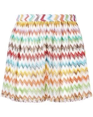 Missoni Zigzag Elasticated Shorts - White