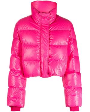 Juun.J Quilted Cropped Puffer Jacket - Pink