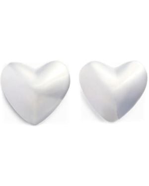 Patou Heart Earrings - White