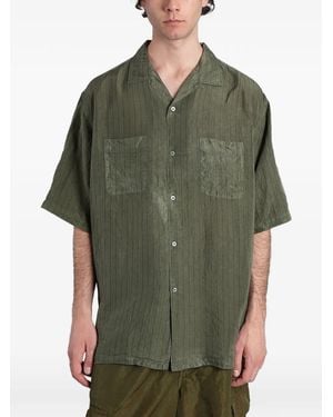 Comme des Garçons Pinstripe Short-Sleeve Shirt - Green