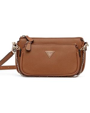 Guess Mini Noelle Logo Cross Body Bag - Brown