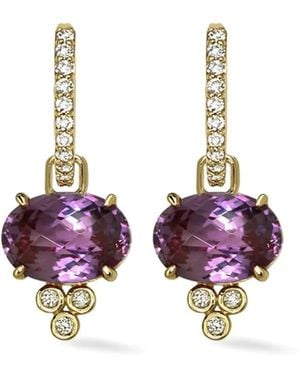 Lark & Berry 14Kt Diamond And Sapphire Earrings - Metallic