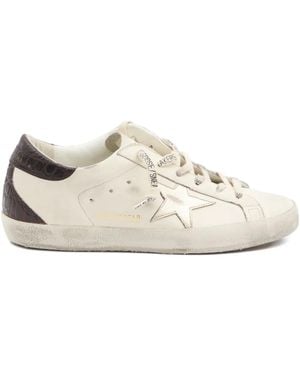 Golden Goose Super-star Crocodile-effect Sneakers - ホワイト