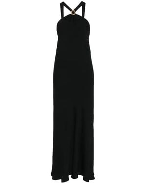 forte_forte Ring Halterneck Maxi Dress - Black