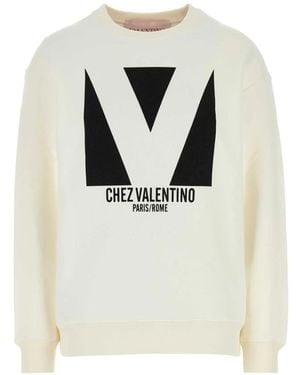 Valentino Garavani Logo-Print Sweatshirt - White