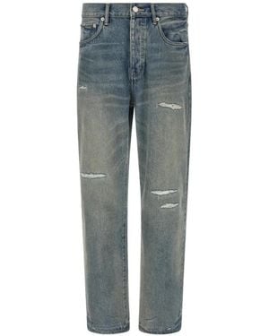 Purple Brand Vaqueros P011 Con Acabado Envejecido - Azul