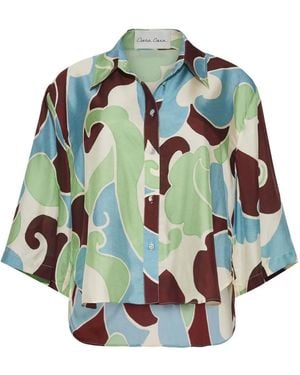 Cara Cara Calvia Printed Shirt - Blue