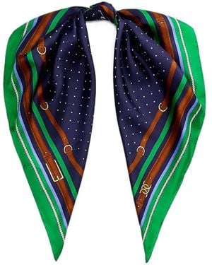 Ralph Lauren Polka-Dot Scarf - Blue