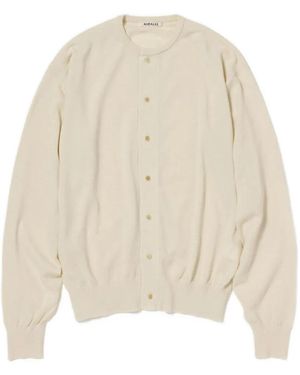 AURALEE Buttoned Cardigan - White