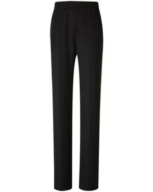 Alexander McQueen Satin-Trim Trousers - Black