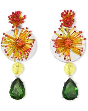 Bimba Y Lola Ohrringe mit Blumenapplikation - Weiß