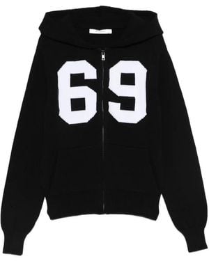 GIMAGUAS Hooded Zip Cardigan - Black