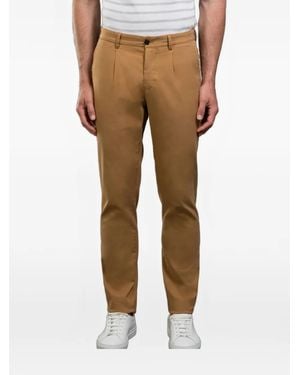 Moorer Solomon-Bb Pleated Trousers - Natural