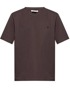 Samsøe & Samsøe T-Shirt mit Logo-Stickerei - Braun