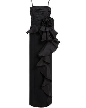 Cinq À Sept Liora Ruffled Floral Gown - Black