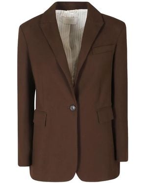 Circolo 1901 Single-Breasted Blazer - Brown
