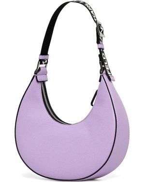 Karl Lagerfeld Half-Moon Zipped Shoulder Bag - Purple