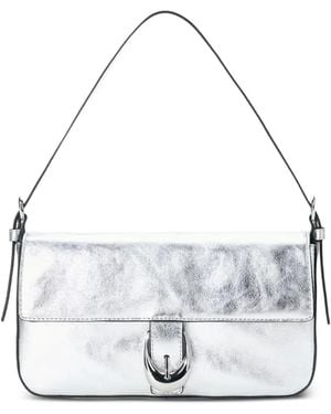 STAUD Bolso De Hombro Harlow De Piel - Blanco