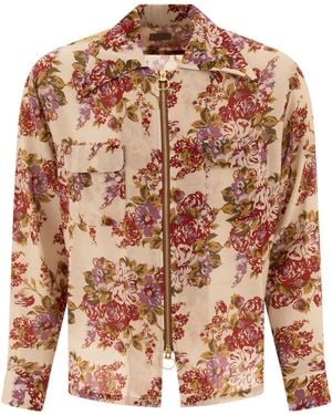 Kapital Overhemd Met Bloemenprint - Bruin